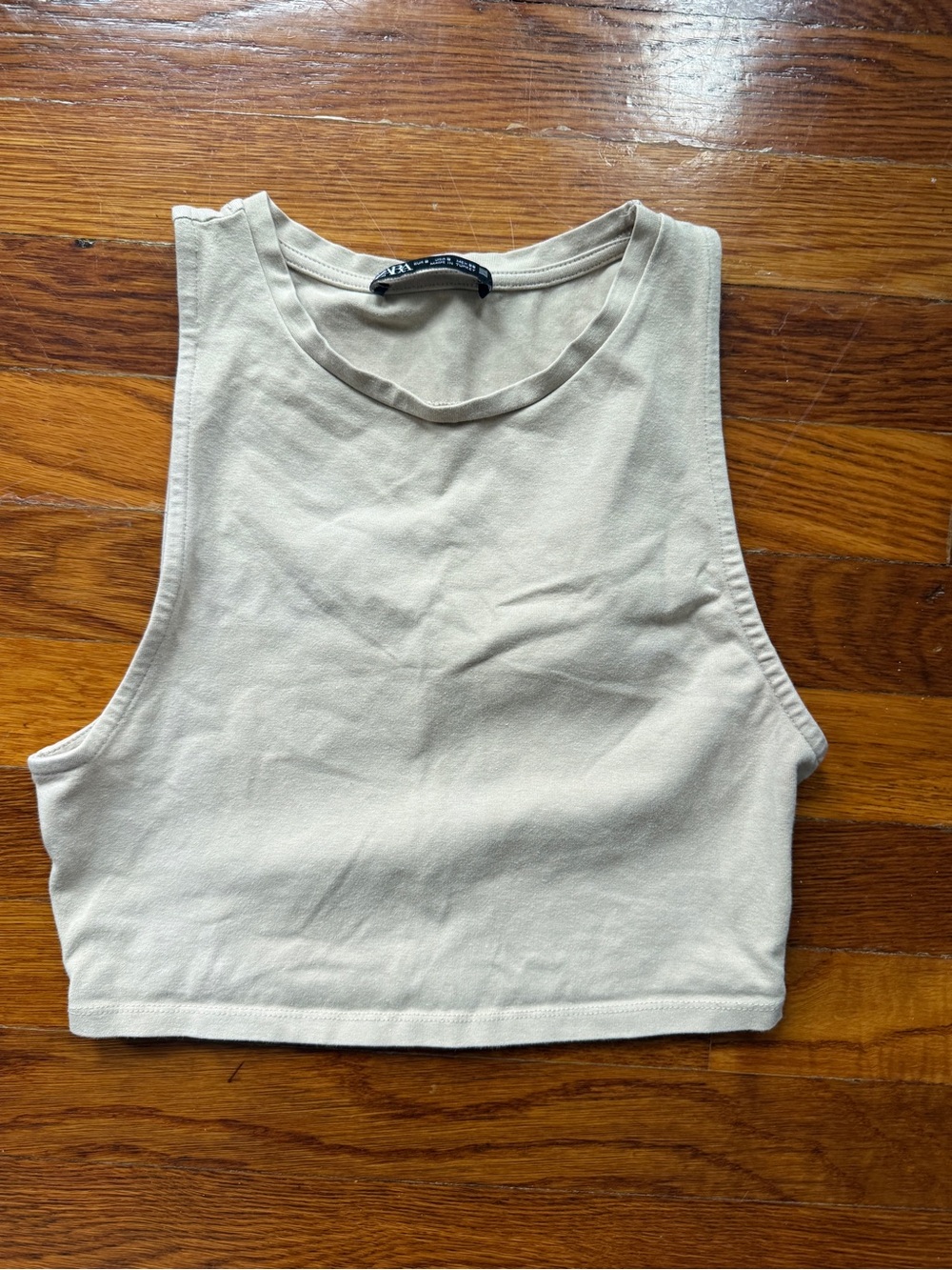 Zara Taupe Cropped Tank